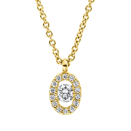 Solitaire mit Besatz Collier