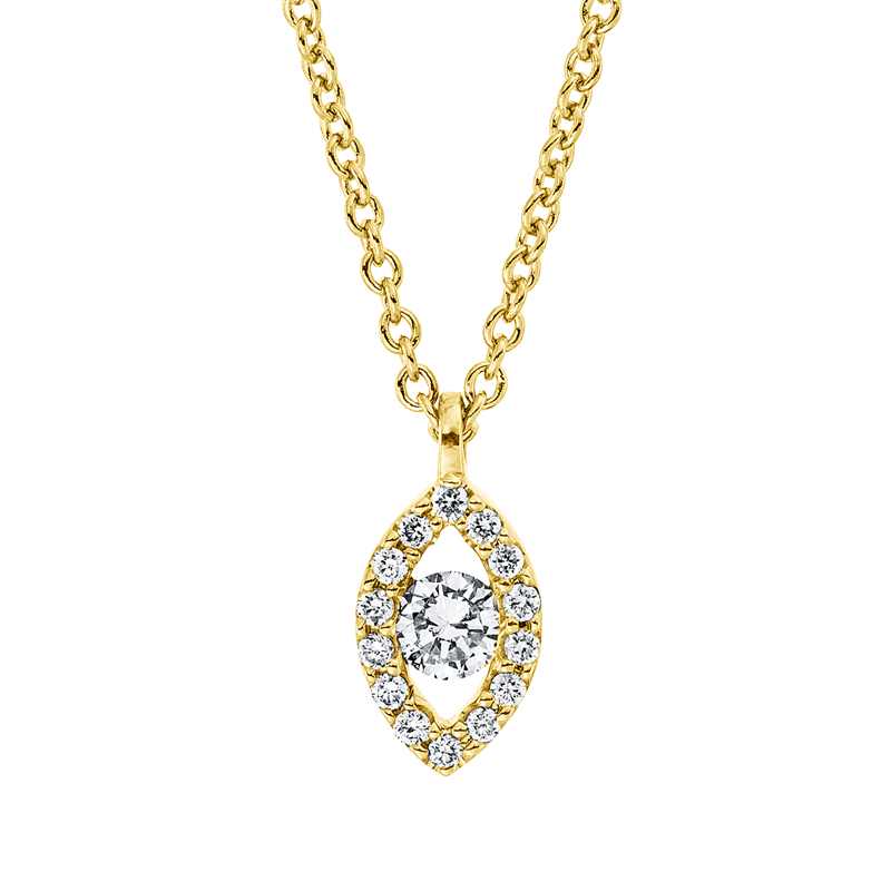 Solitaire mit Besatz Collier