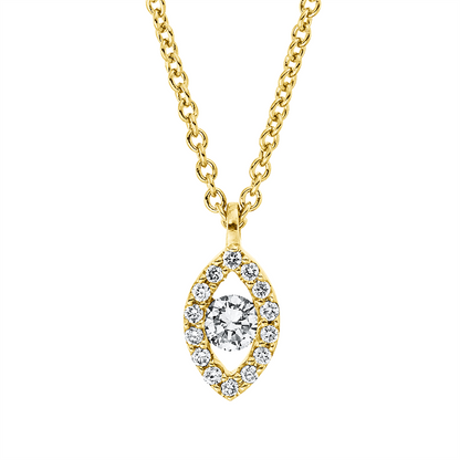 Solitaire mit Besatz Collier