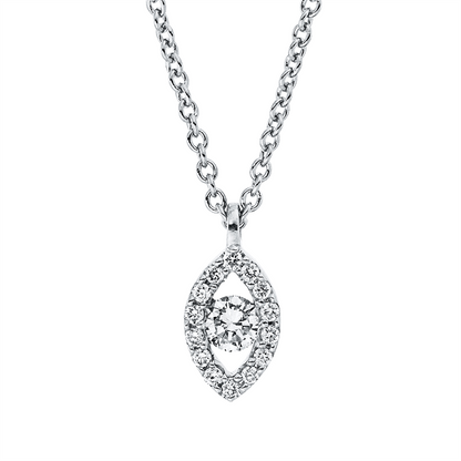 Solitaire mit Besatz Collier