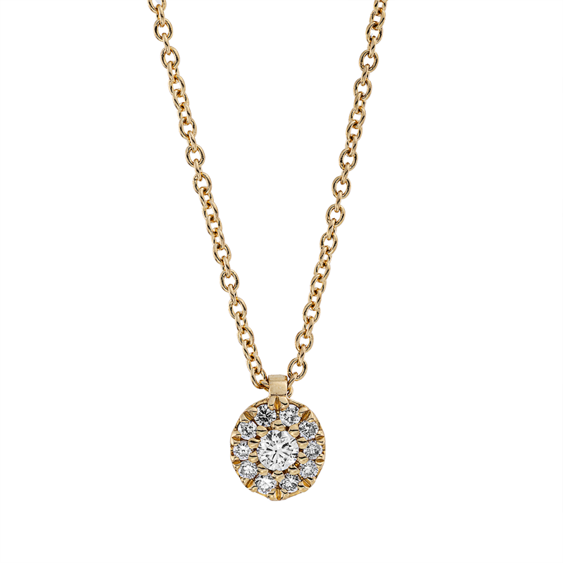 Solitaire mit Besatz Collier