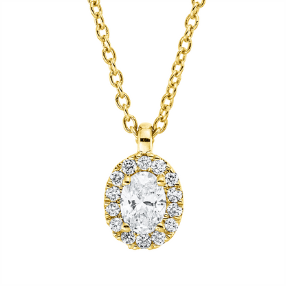 Solitaire mit Besatz Collier