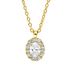 Solitaire mit Besatz Collier