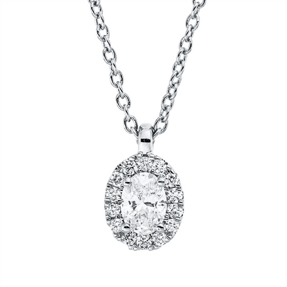 Solitaire mit Besatz Collier