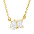 Solitaire mit Besatz Collier