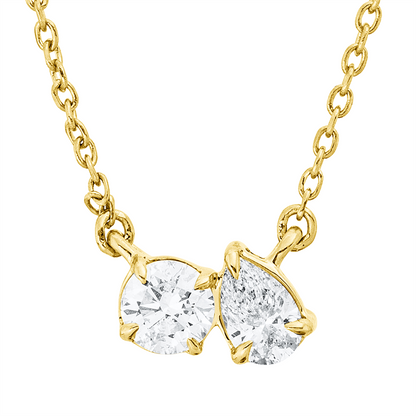 Solitaire mit Besatz Collier