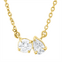 Solitaire mit Besatz Collier