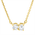 Solitaire mit Besatz Collier