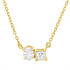 Solitaire mit Besatz Collier