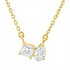 Solitaire mit Besatz Collier