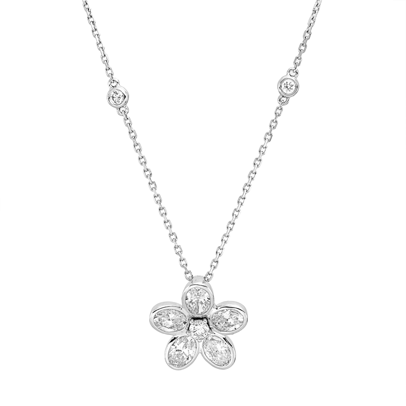 Mehrfachsteinbesatz Collier