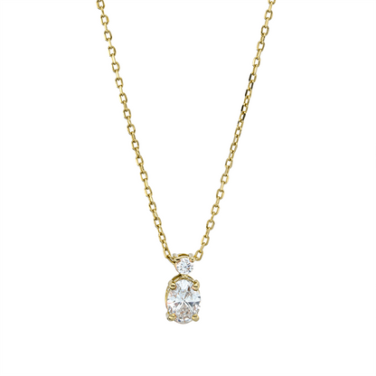 Solitaire mit Besatz Collier