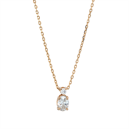 Solitaire mit Besatz Collier