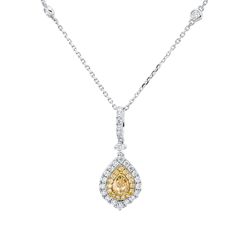 Farbiger Diamant Collier