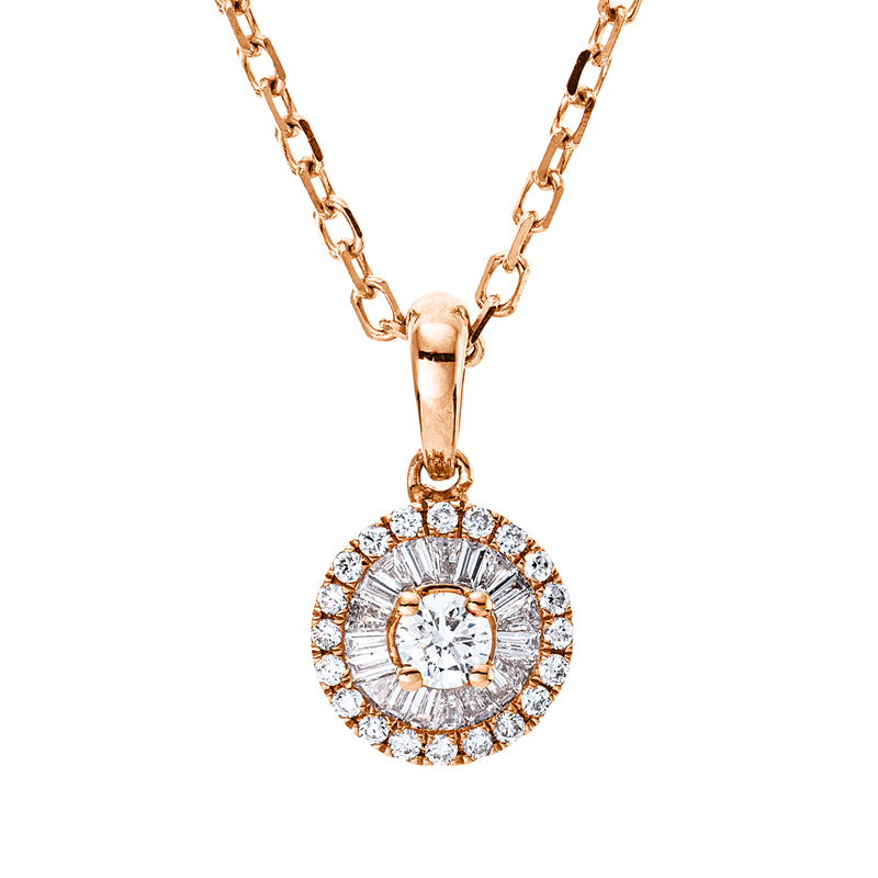 Solitaire mit Besatz Collier