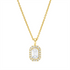 Solitaire mit Besatz Collier