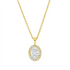 Solitaire mit Besatz Collier