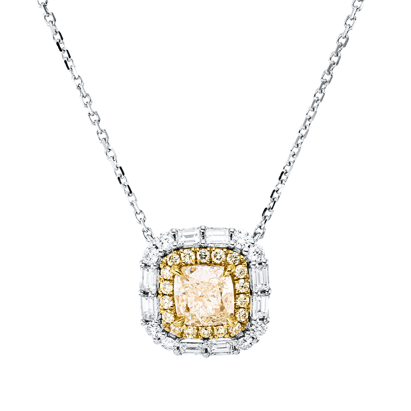 Farbiger Diamant Collier
