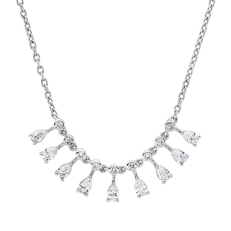Mehrfachsteinbesatz Collier