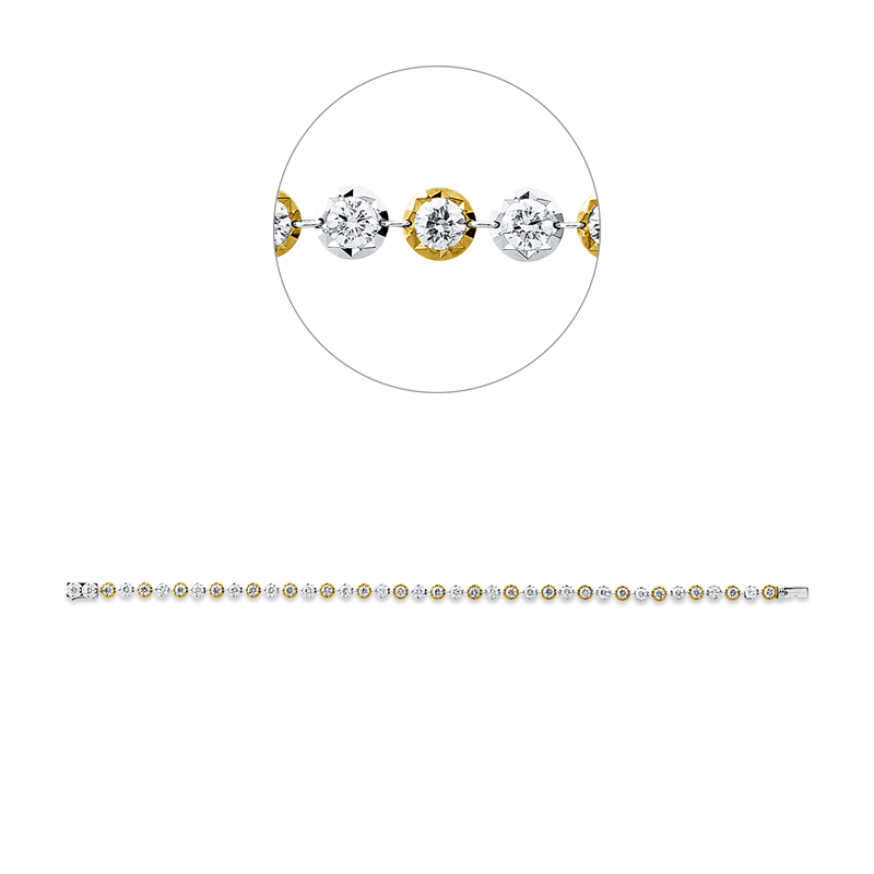 Farbiger Diamant Armband