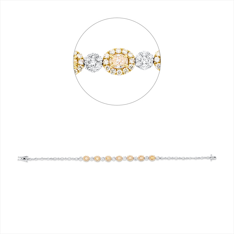 Farbiger Diamant Armband