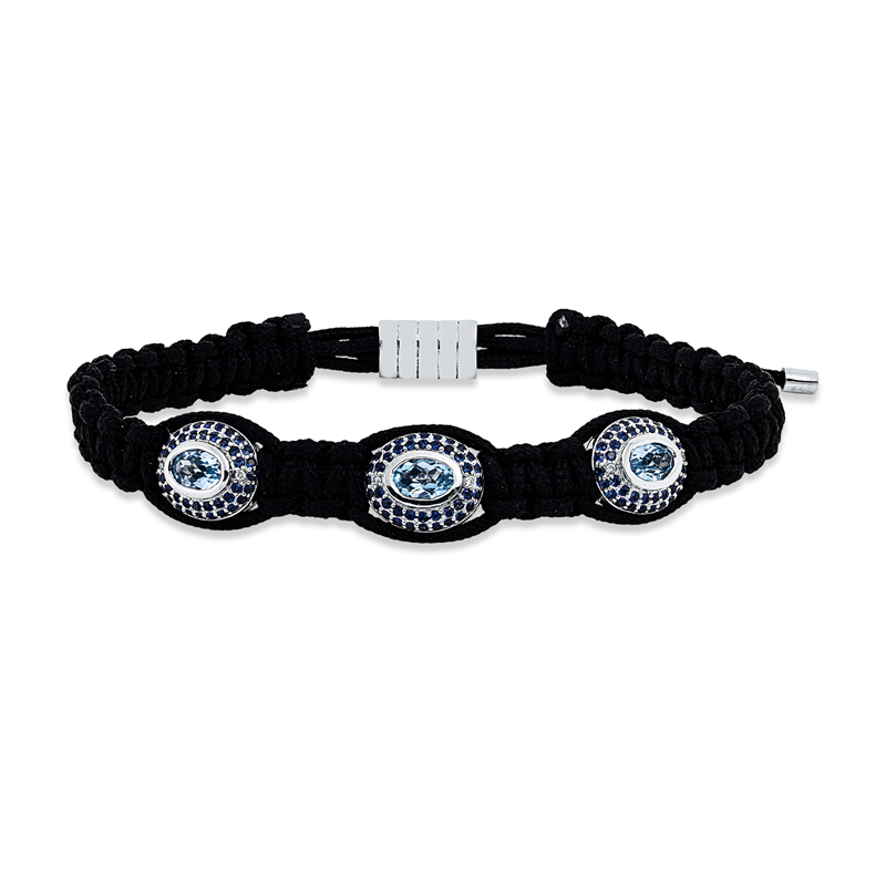 Leder- &amp; Stoffband Armband
