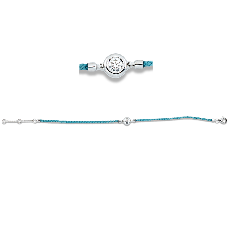 Leder- &amp; Stoffband Armband