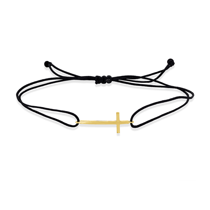 Leder- &amp; Stoffband Armband