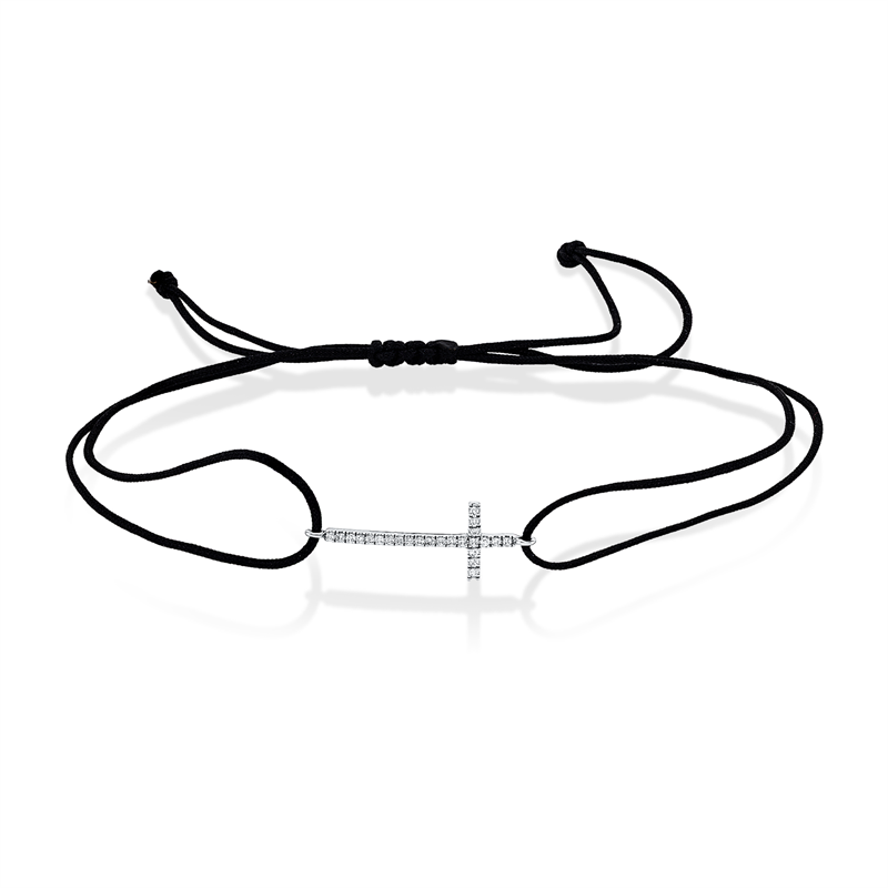 Leder- &amp; Stoffband Armband
