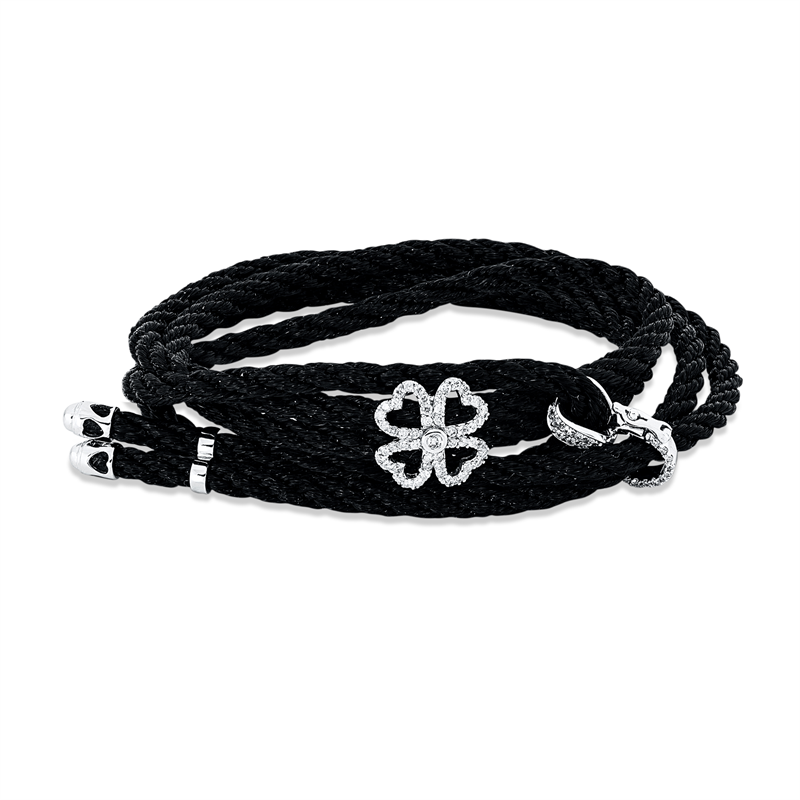 Leder- &amp; Stoffband Armband