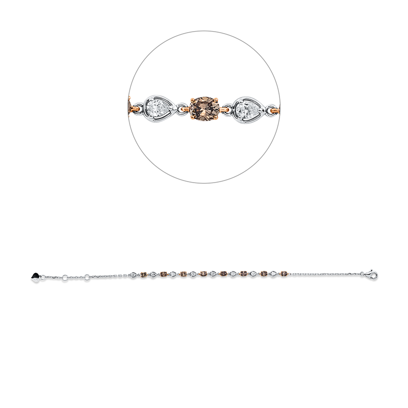 Farbiger Diamant Armband