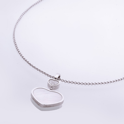 Pre Owned Chopard Happy Heart Collier 750 Weißgold