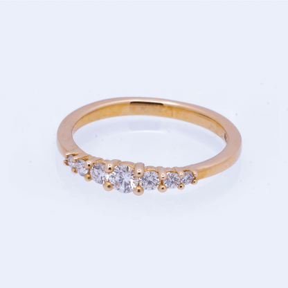 Pre Owned Ring  585 Gelbgold, 7 Brillant