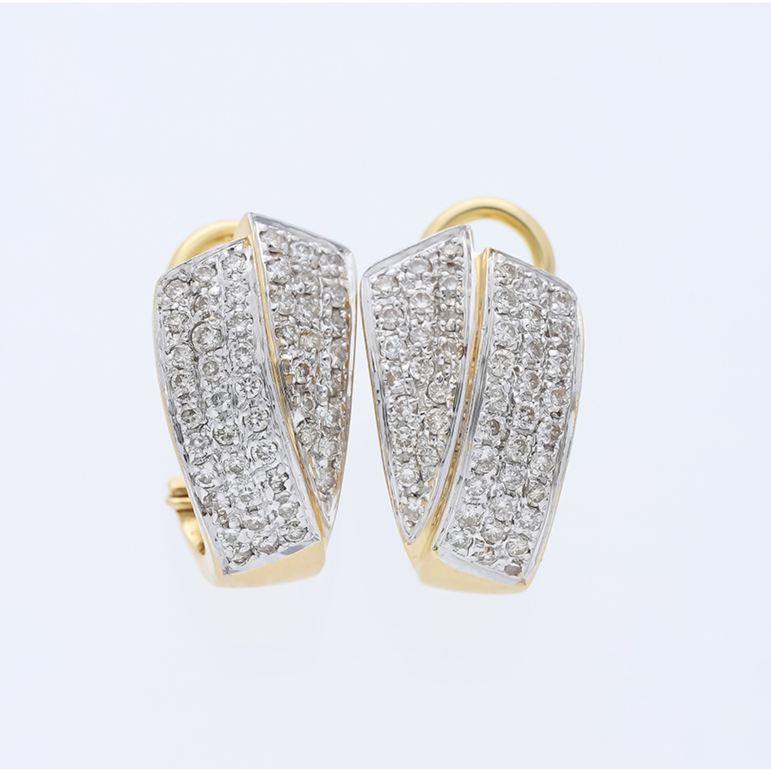 Pre Owned Ohrringe aus 585 Gelbgold &amp; Weißgold
