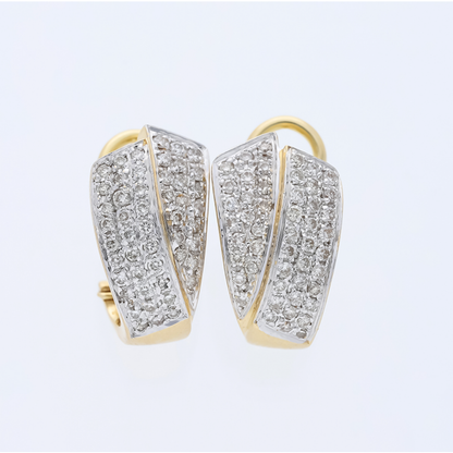 Pre Owned Ohrringe aus 585 Gelbgold &amp; Weißgold