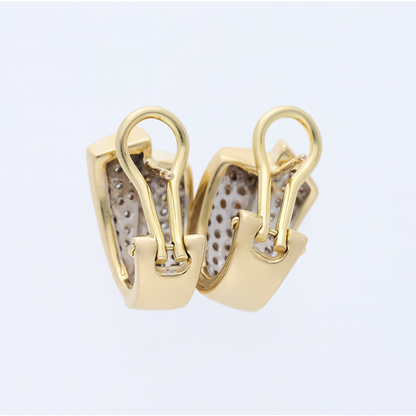 Pre Owned Ohrringe aus 585 Gelbgold &amp; Weißgold