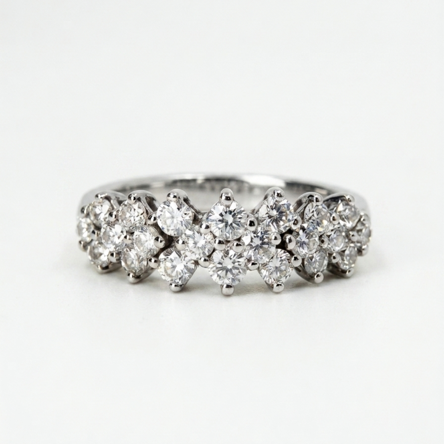 Pre Owned Ring aus 14 Karat Weißgold mit  ca.0,70ct Brillanten