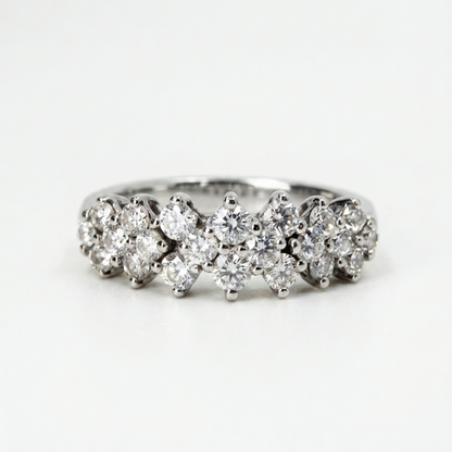 Pre Owned Ring aus 14 Karat Weißgold mit  ca.0,70ct Brillanten