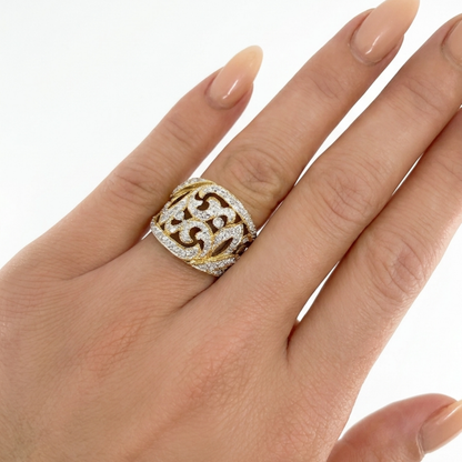 Pre Owned Ring aus 585 Gelbgold mit Brillanten