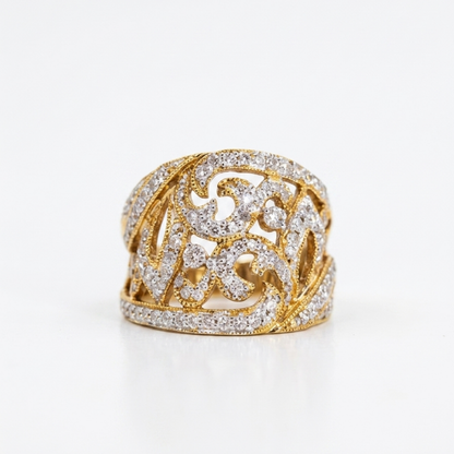 Pre Owned Ring aus 585 Gelbgold mit Brillanten
