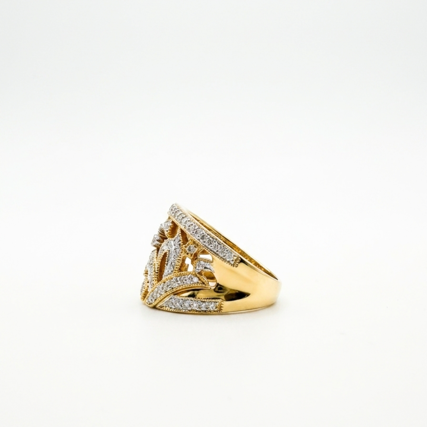 Pre Owned Ring aus 585 Gelbgold mit Brillanten