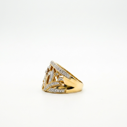 Pre Owned Ring aus 585 Gelbgold mit Brillanten