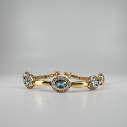 Pre Owned Elegantes Armband aus 14 Karat Gelbgold