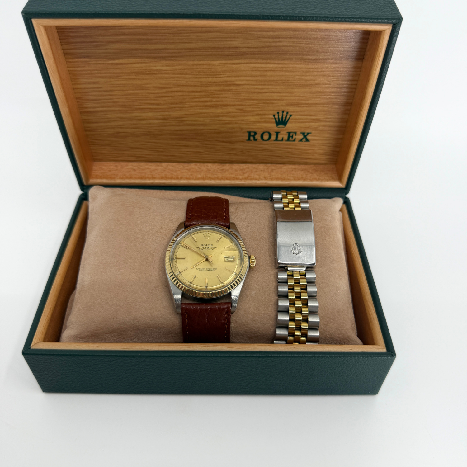 Pre Owned Rolex Datejust 36 Ref.1601 Inkl. Jubilé- &amp; Lederband