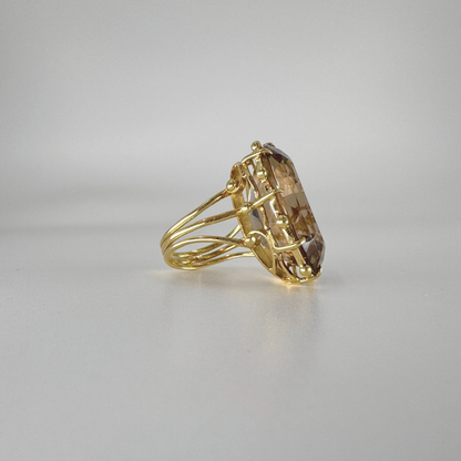 Exklusiver Pre Owned Ring mit Rauchquarz