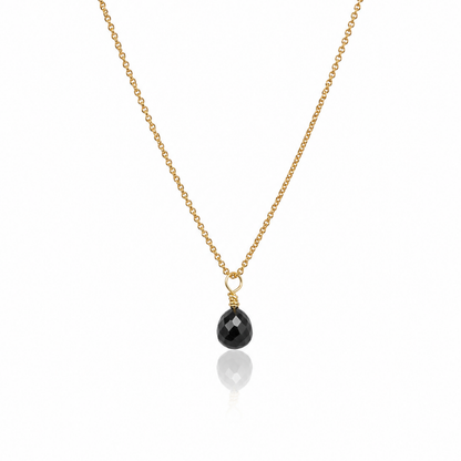 Pre Owned Kette aus 18 Karat Gelbgold mit Schwarzem Diamant Briolette-Schliff