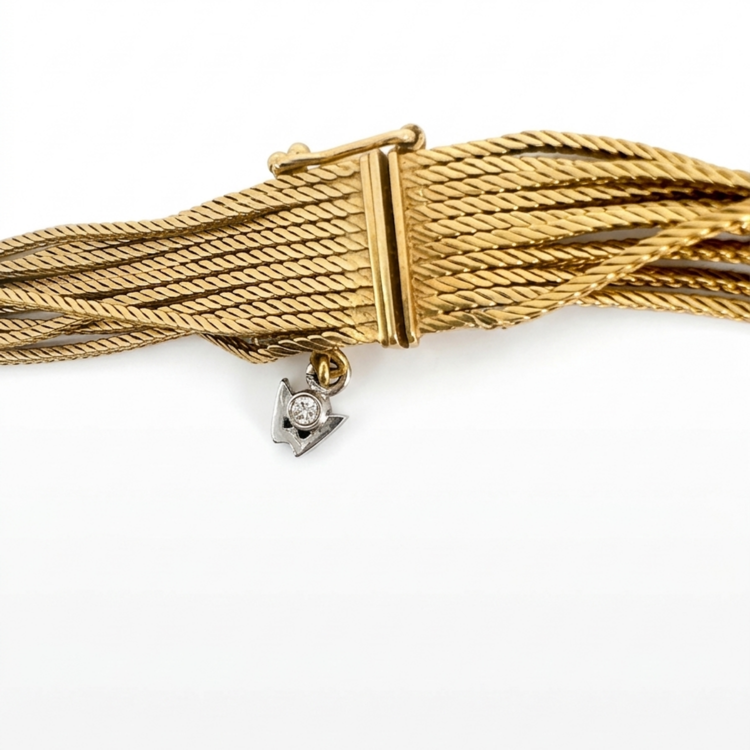 Pre Owned Wellendorff Vintage Collier mit Gemme aus 750 Gelbgold und Brillanten