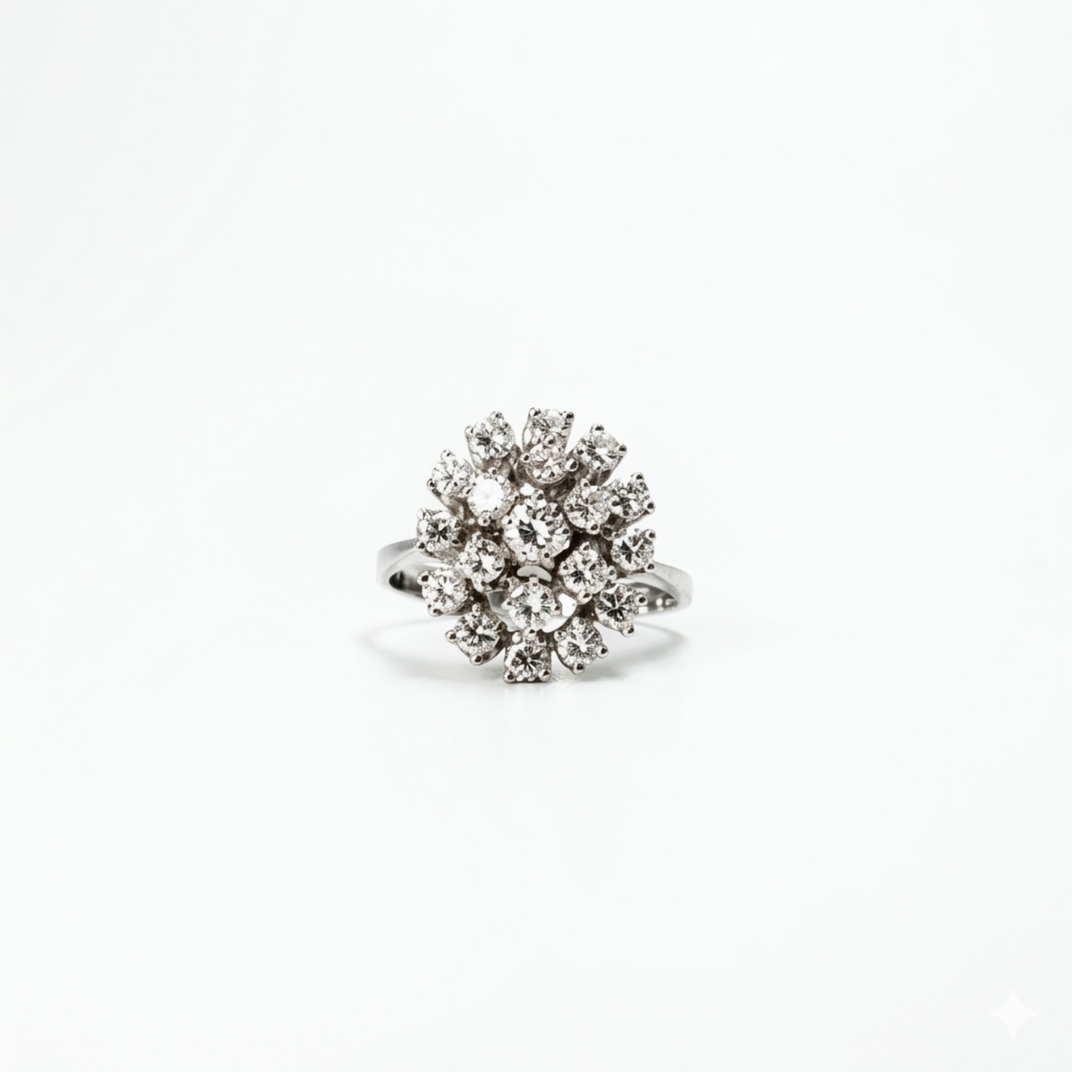 Pre Owned Ring aus 14 Karat Weißgold mit ca. 1,00ct Brillanten