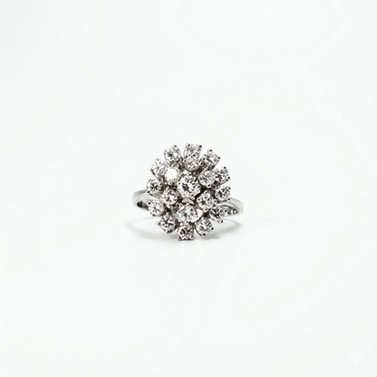 Pre Owned Ring aus 14 Karat Weißgold mit ca. 1,00ct Brillanten