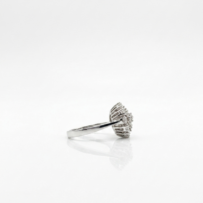 Pre Owned Ring aus 14 Karat Weißgold mit ca. 1,00ct Brillanten